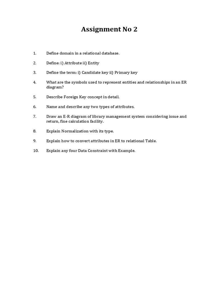 Assignment No 2 | PDF