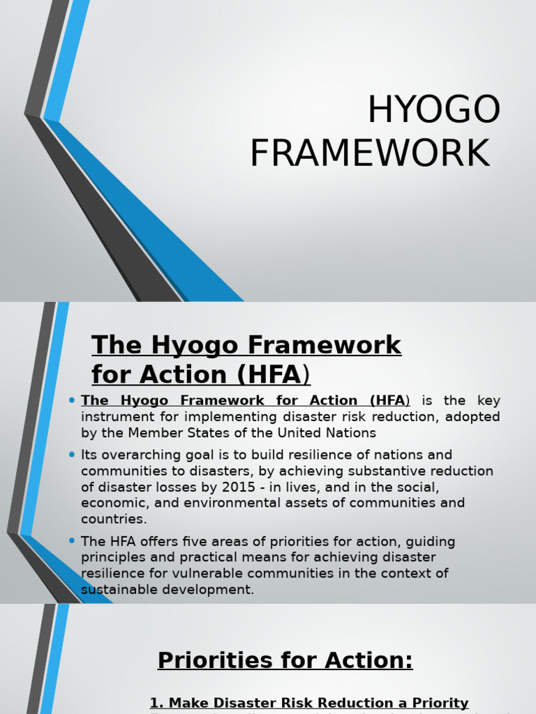 Hyogo Framework for Disaster Resilience | PDF | Disaster Risk Reduction ...