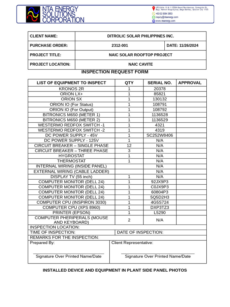 Rfi Form | PDF | Power Supply | Computer Hardware
