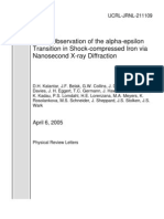 D.H. Kalantar et al- Direct Observation of the alpha-epsilon Transition in Shock-compressed Iron via Nanosecond X-ray Diffraction