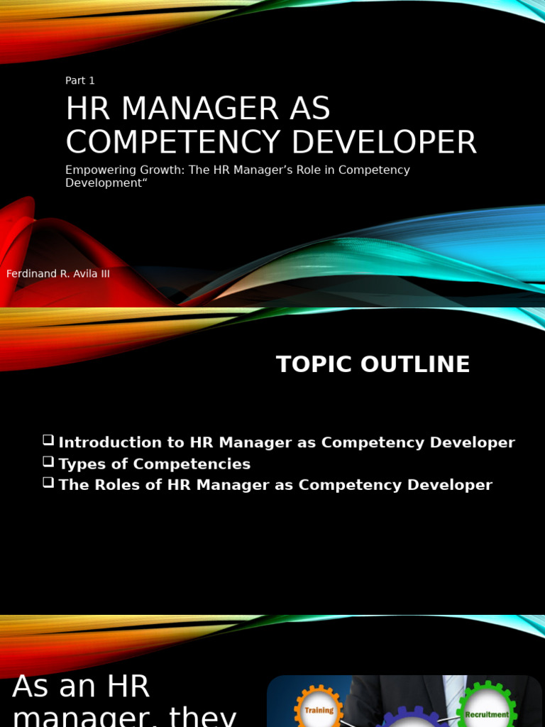 HR Manager's Role in Competency Development | PDF | Recruitment ...