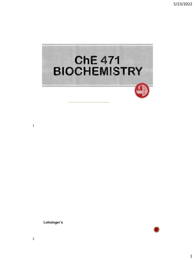 Biochemistry Course Overview | PDF | Cell (Biology) | Cell Nucleus