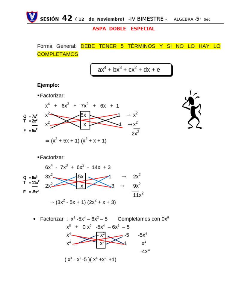 Ejercicios de Aspa Doble Especial | PDF | Matemática Elemental | Aritmética