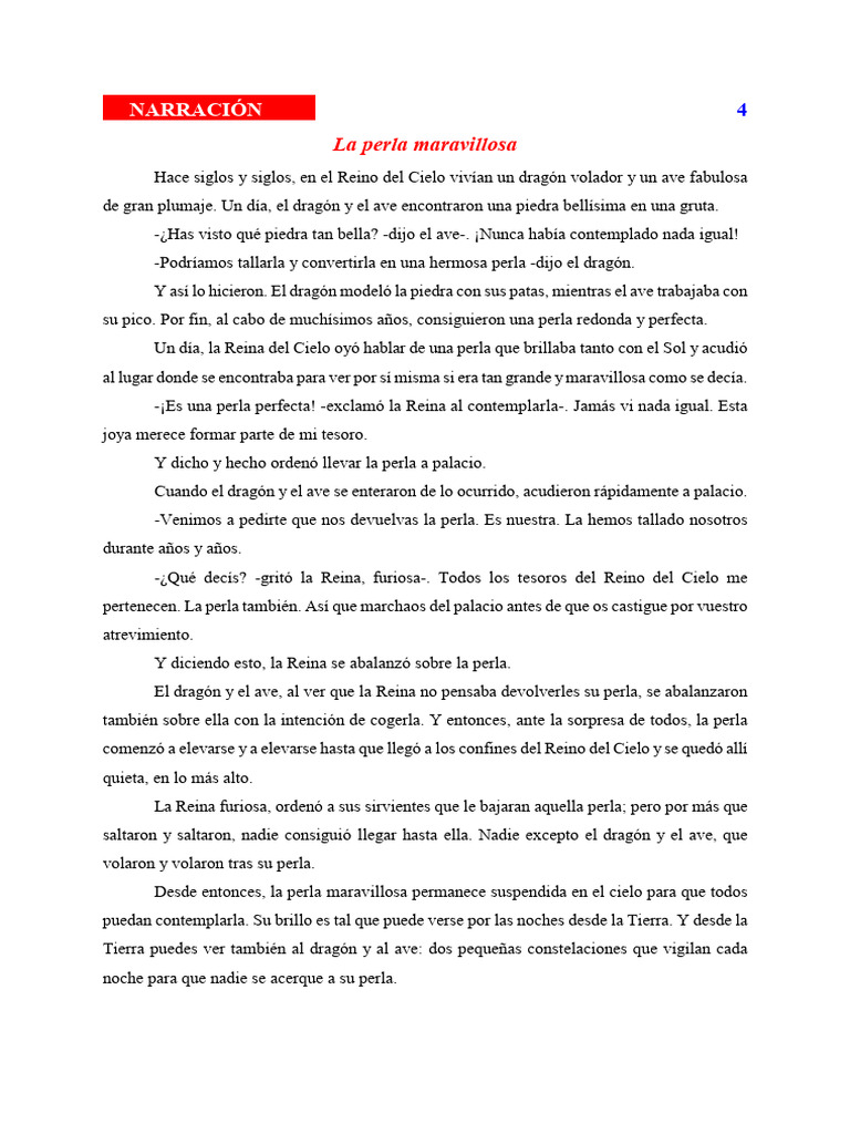 Lectura - 04 - La Perla Maravillosa - WPD | PDF