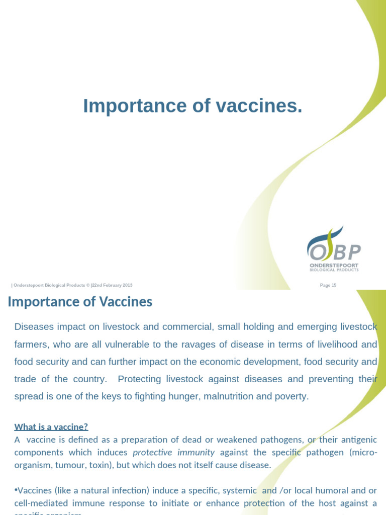 Importance of Vaccination in Livestock | PDF | Vaccines | Livestock