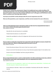 EI Training Assessment