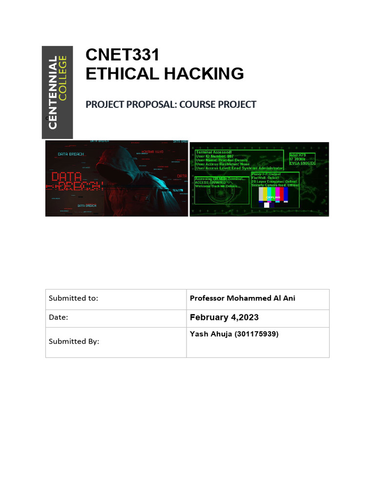 Yash (301175939) Project Proposal CNET 331 | PDF | Information ...