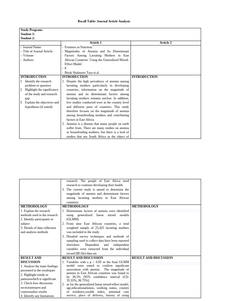 recall-table-journal-article-analysis-summary-pdf-methodology