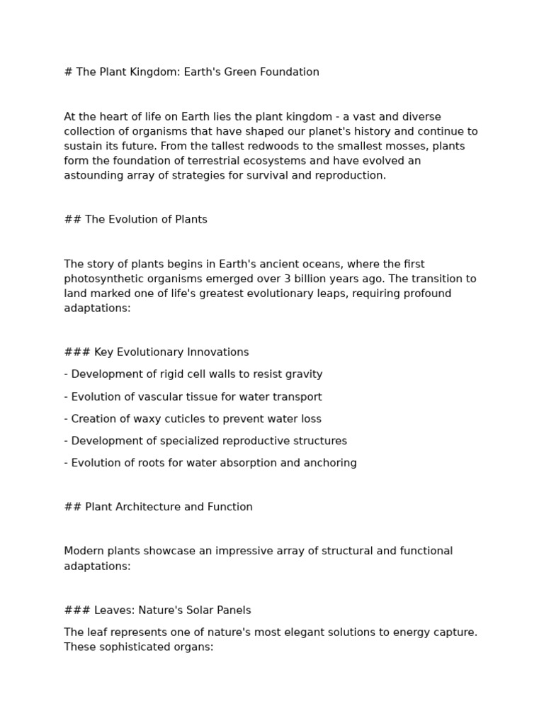 Plants Pdf Plants Conservation Biology