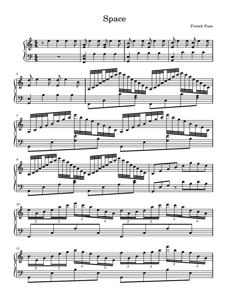 French Fuse: Space Sheet Music | PDF