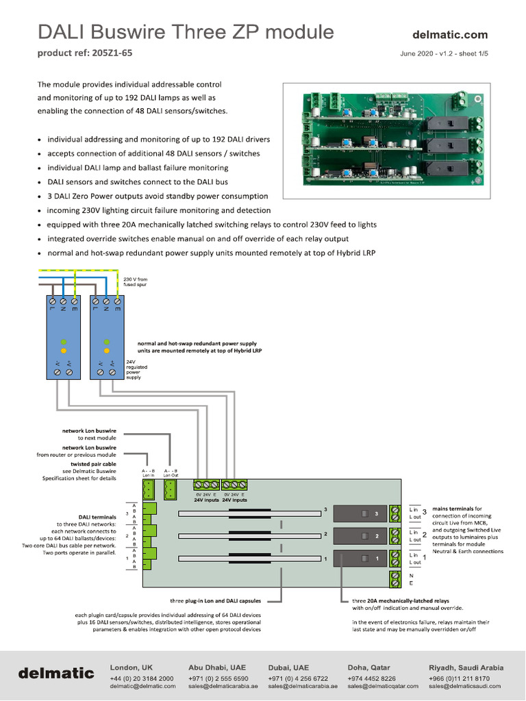 DALI Buswire Three ZP Module | PDF