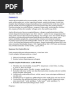 Pengertian analisis Univariate, Bivariate dan Multivariate 
