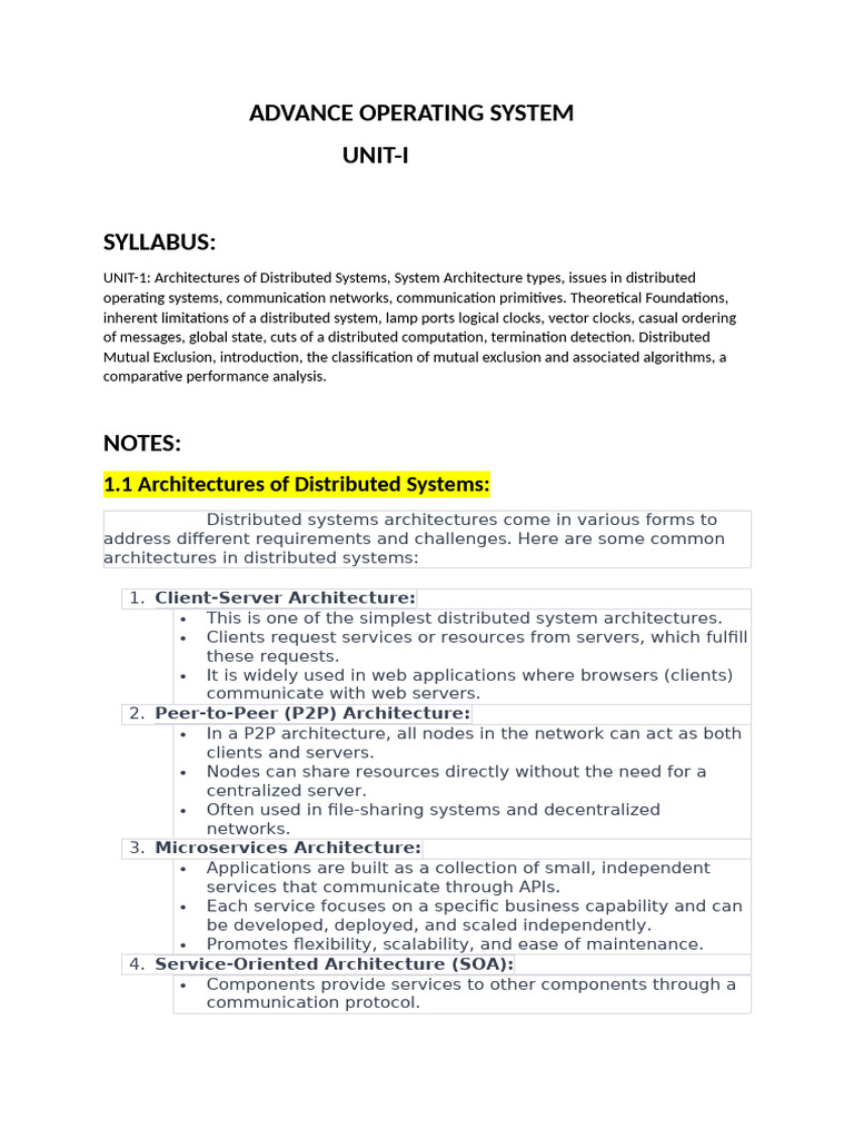 Advance operating system pdf kernel operating system computer