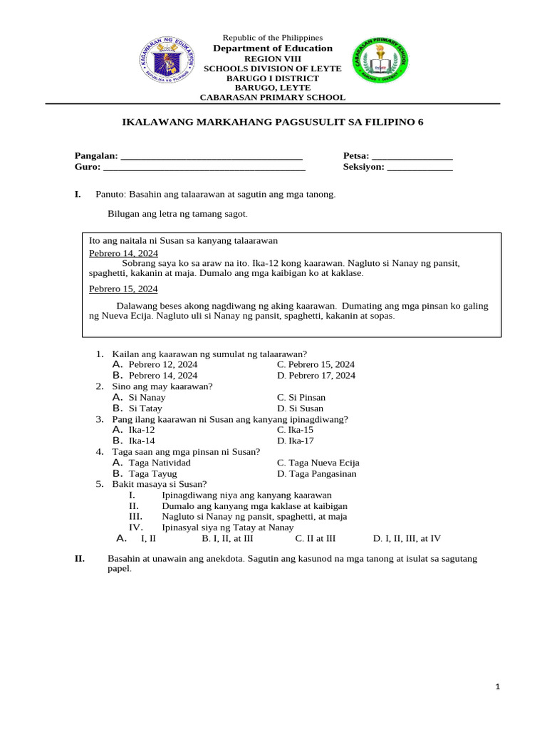 Filipino 6 Q2 | PDF