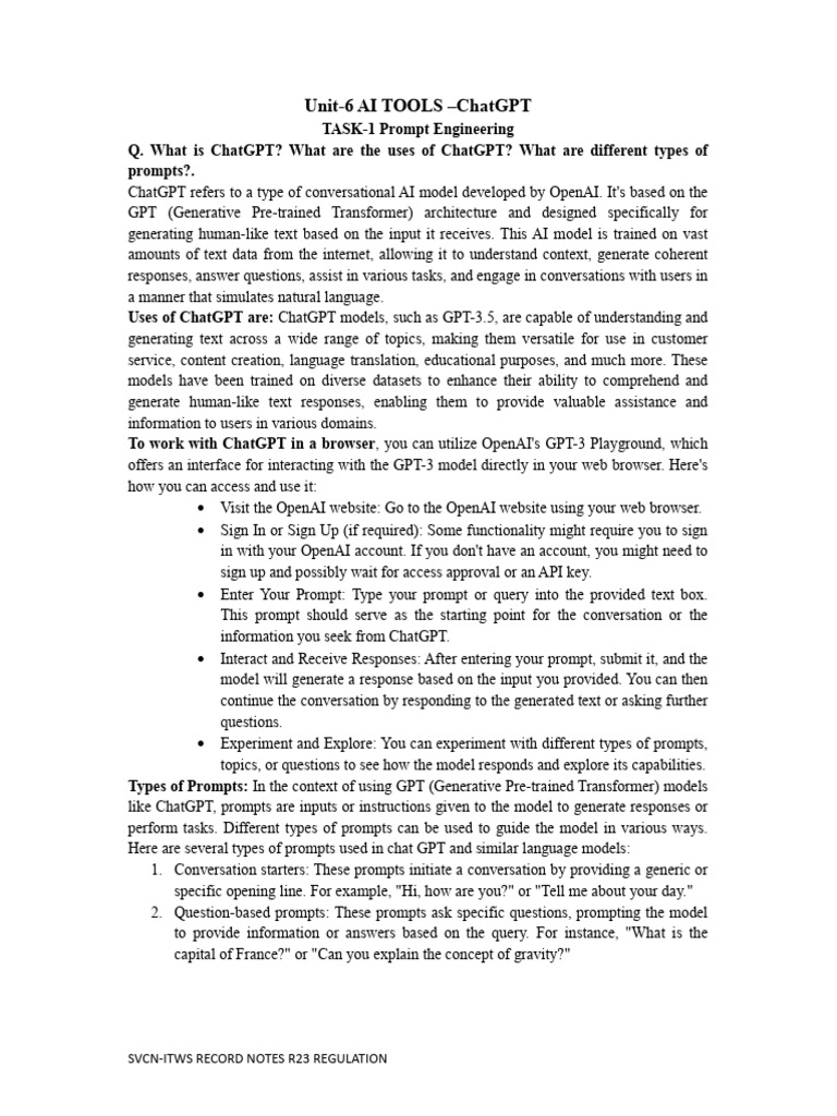ChatGPT Prompt Engineering Guide | PDF | Artificial Intelligence ...