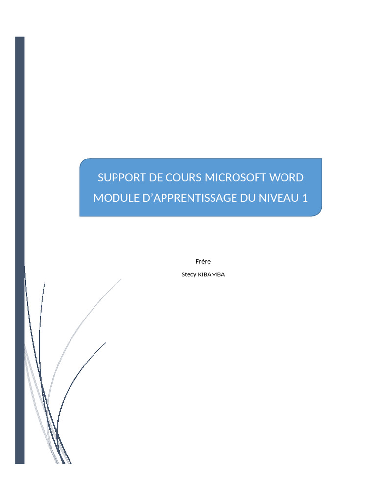 Support de Cours Microsoft Word PDF | PDF