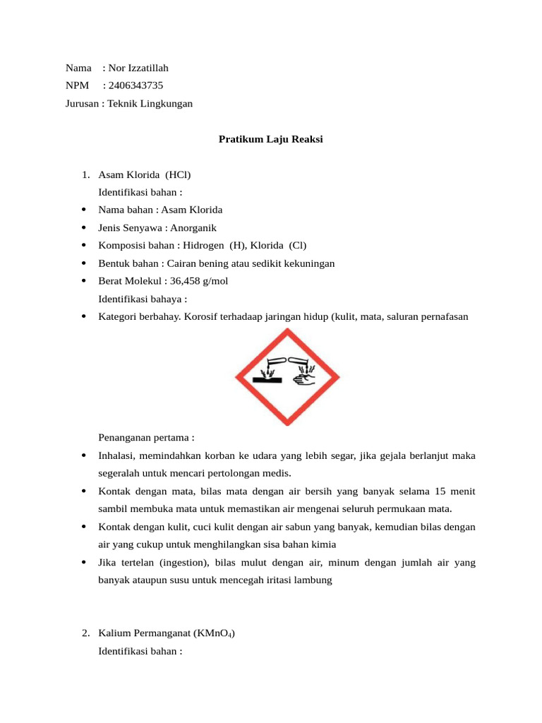 Identifikasi dan Penanganan Bahan Kimia | PDF