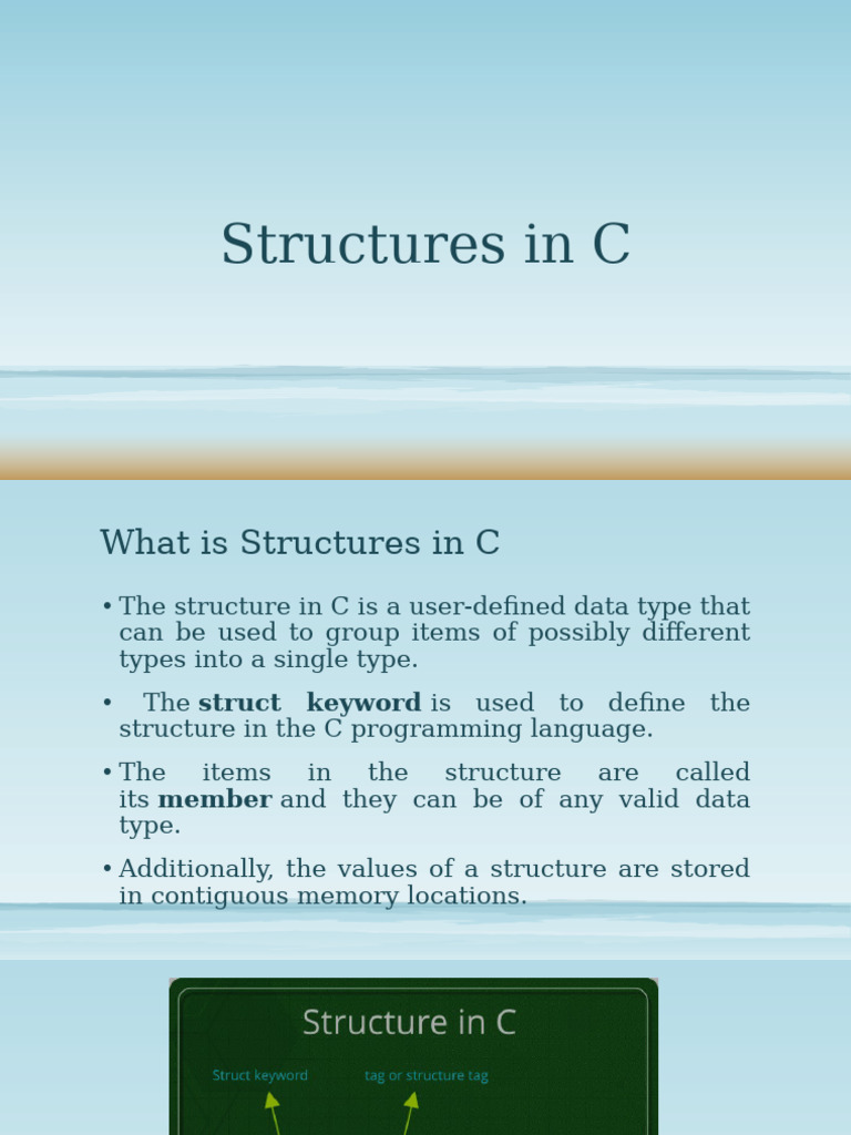 Structures in C | PDF