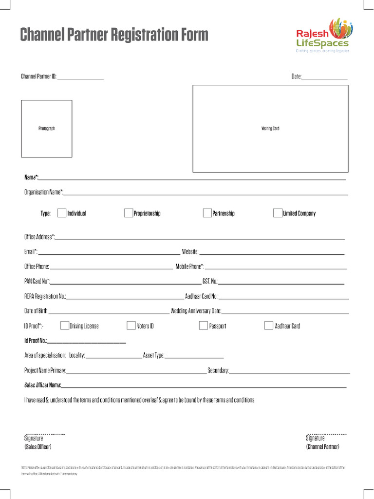 Channel Partner Form | PDF