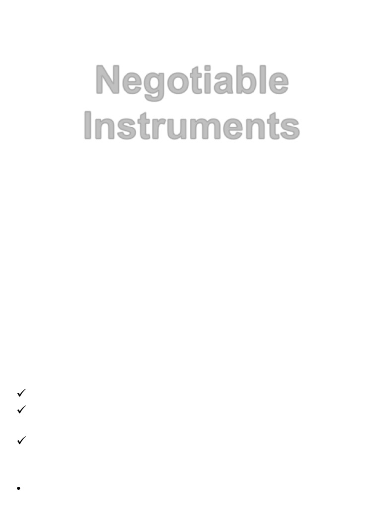 Understanding Cheques as Negotiable Instruments | PDF | Negotiable ...