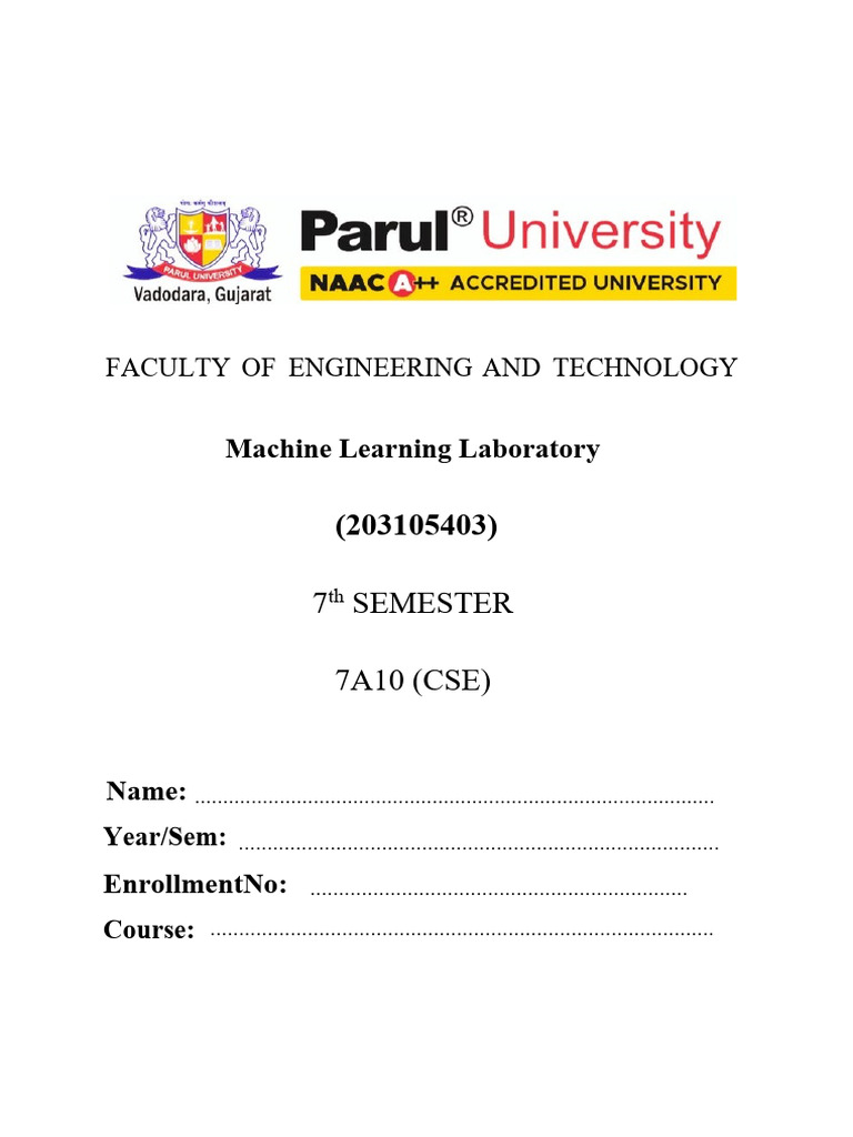 Machine Learning Lab 146 Certificate | PDF | Machine Learning | Cluster ...