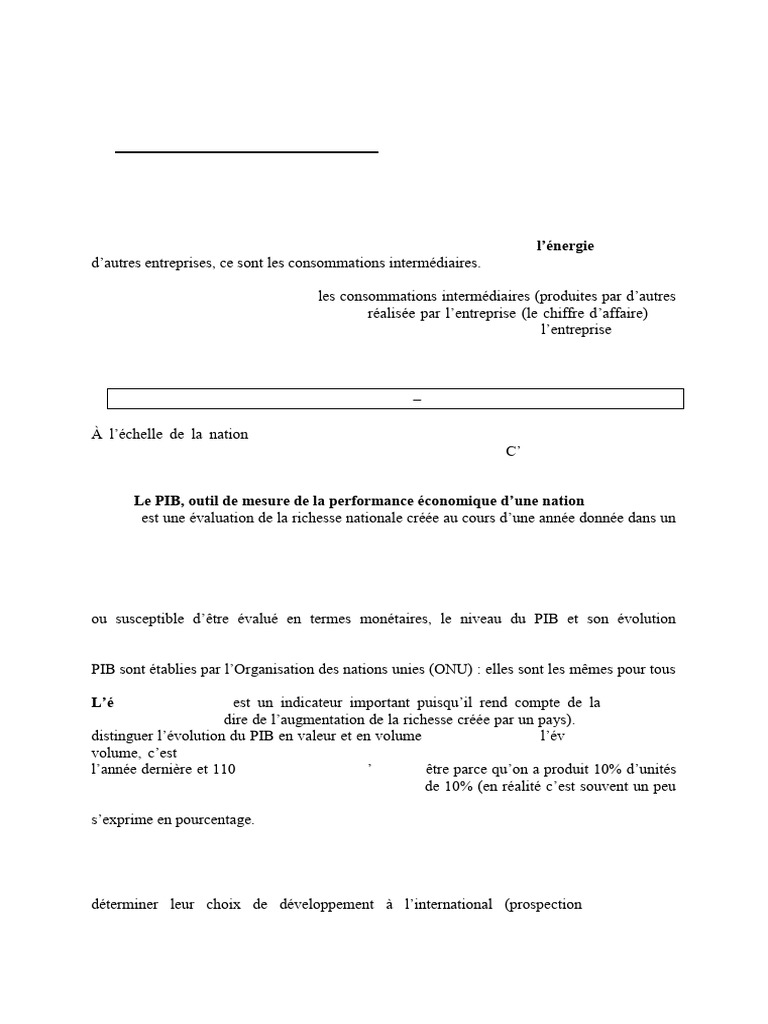 Mesurer la production et le PIB | PDF | Produit intérieur brut | Indice ...