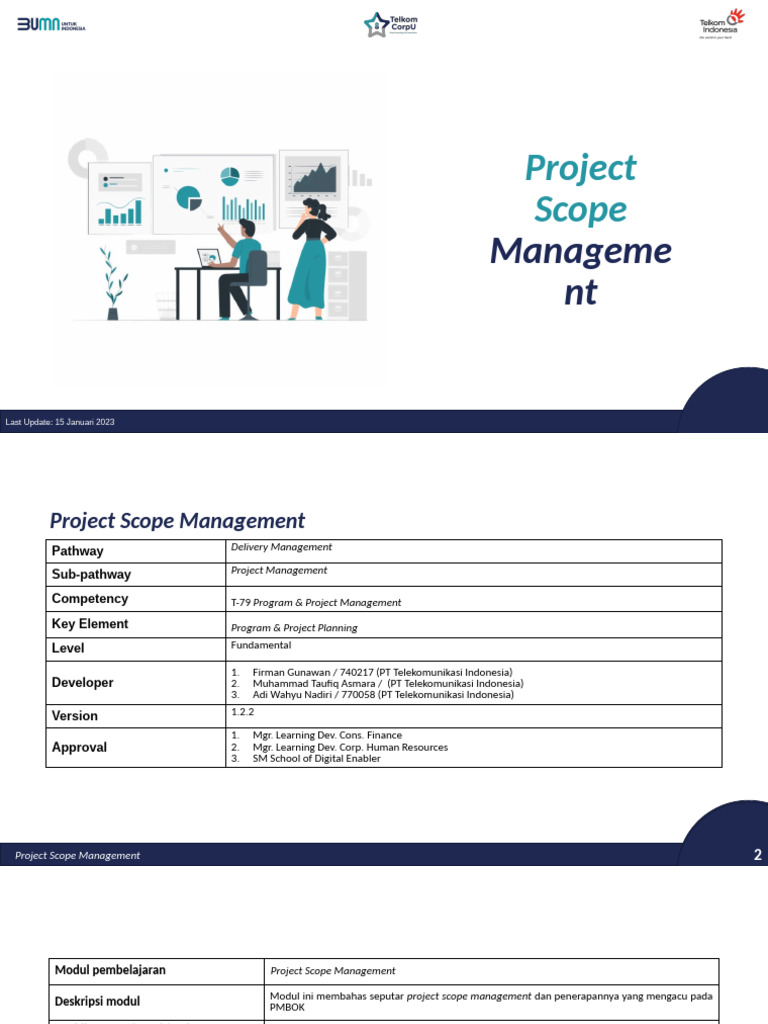 (Materi) Project Scope Management MTA 112 | PDF