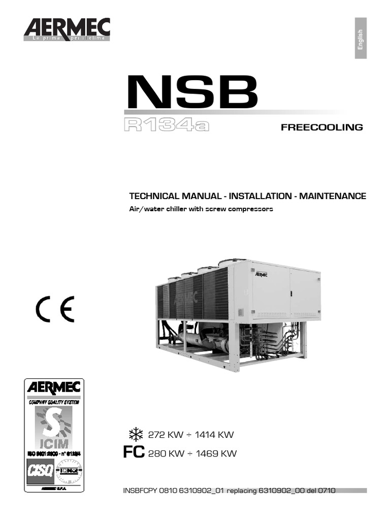 AERMEC Air/Water Chiller Manual | PDF | Pump | Mechanical Engineering