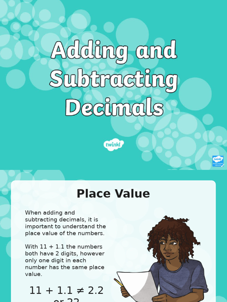 Powerpoint Add and Subtract Decimals | PDF | Mathematical Notation ...