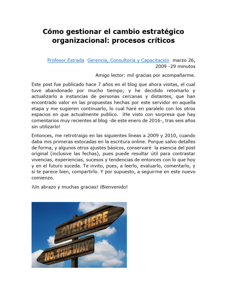 ProfesorEstrada (2009) Cómo gestionar el cambio estratégico ...