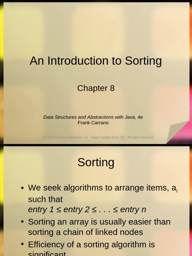 CH 08 An Introduction To Sorting 10 11 2021 11 42 | PDF | Theoretical ...