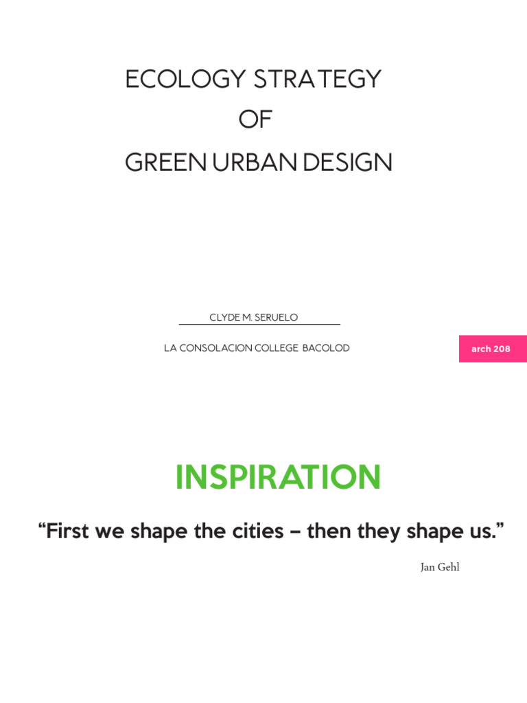 Green Urban Design Ecological Strategies | PDF | Green Building | Green ...