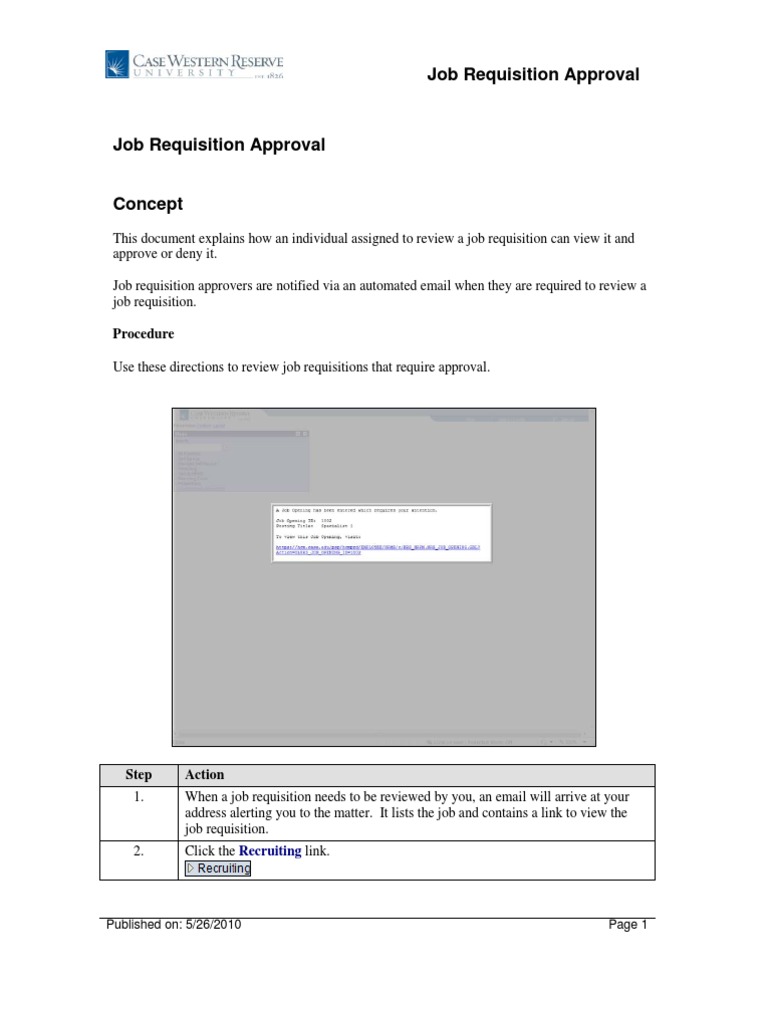 Job Requisition Approval Guide | PDF | Recruitment | Icon (Computing)