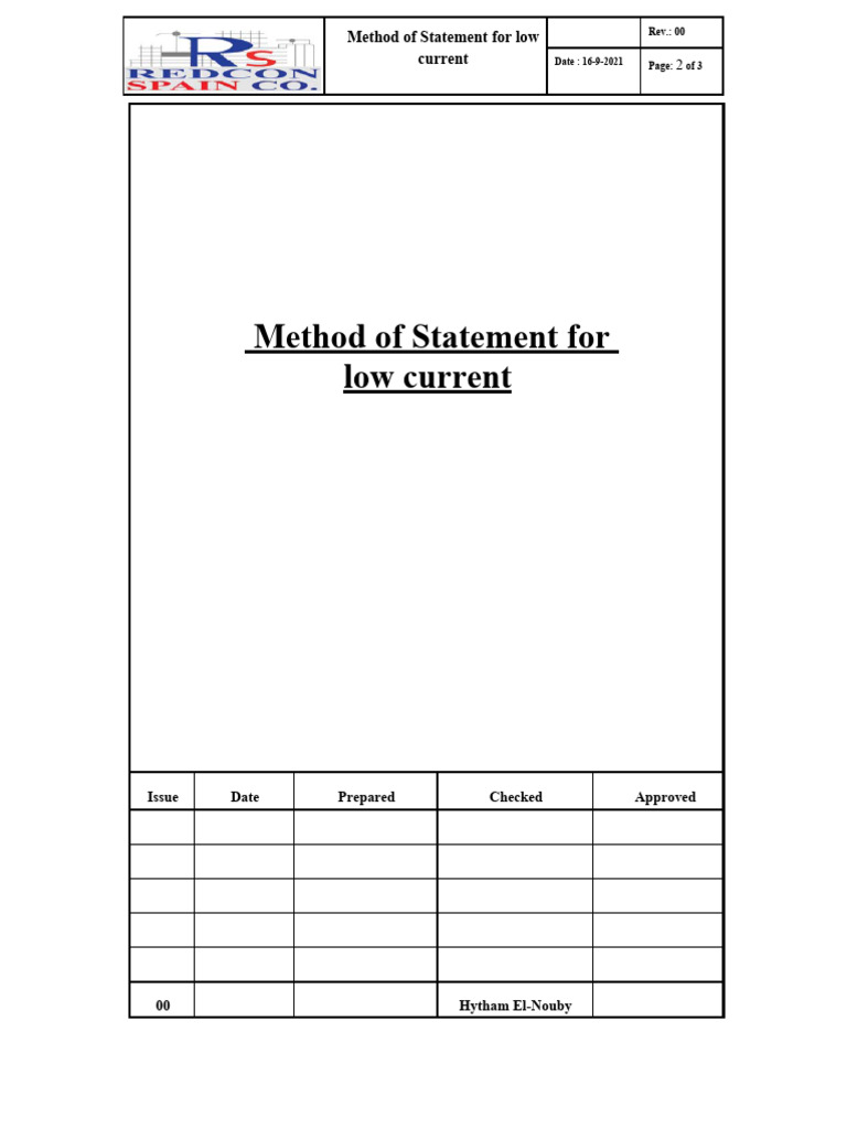 Low Current System Installation Method | PDF | Quality Assurance