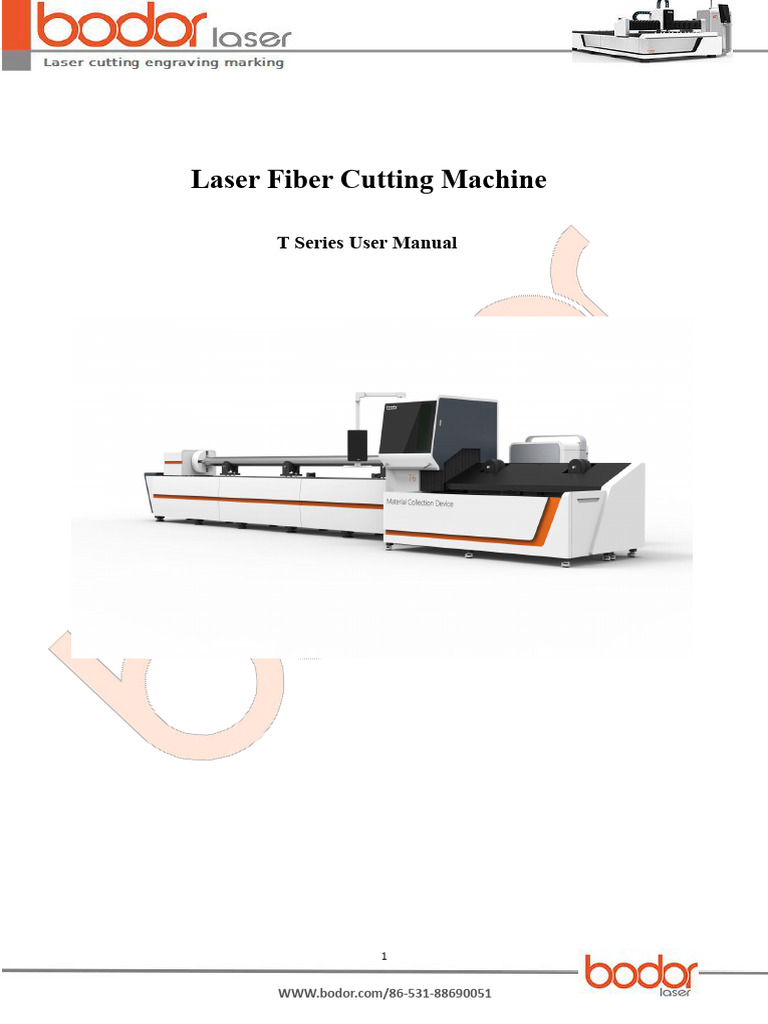 Laser Fiber Cutting Machine-T Series User Manual | PDF | Laser