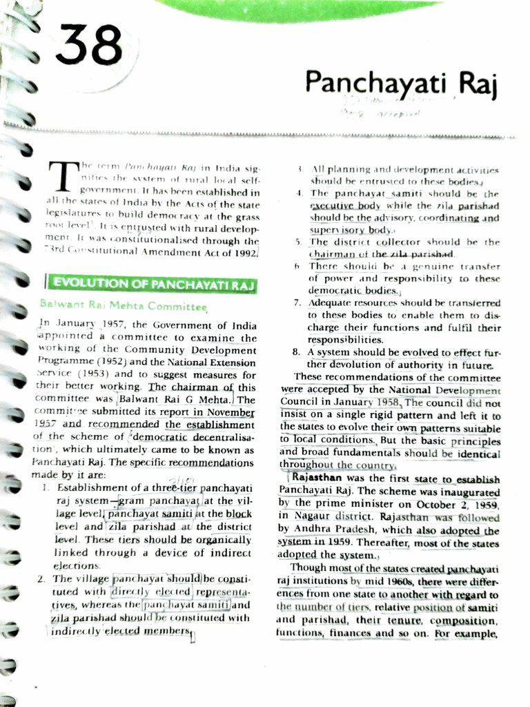 Evolution of Panchayati Raj in India | PDF | Government Of India ...