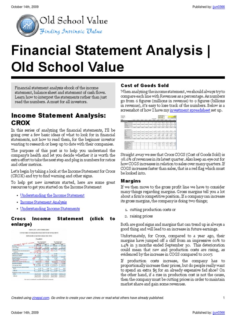 Financial Statement Analysis Guide | PDF