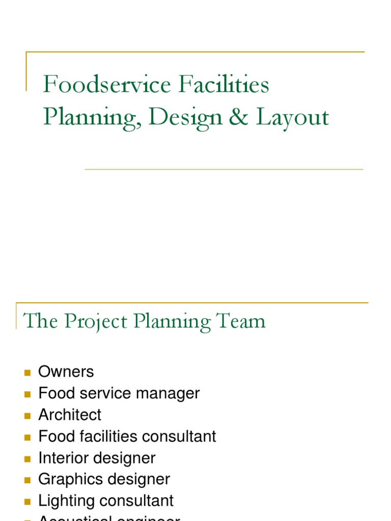 Design Layout of Food Service Facilities Grilling Restaurants