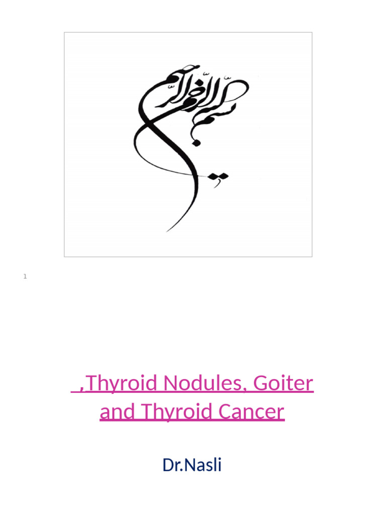 Thyroid Nodule Class 1403 | PDF | Thyroid | Hyperthyroidism