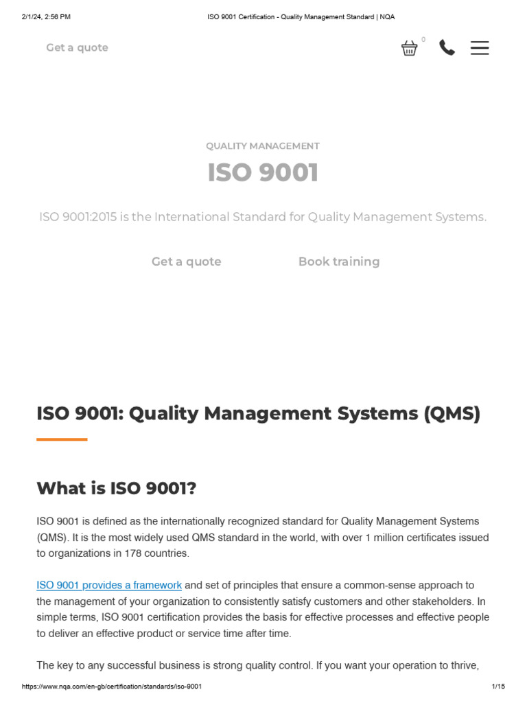 ISO 9001 Certification Overview | PDF | Iso 9000 | Quality Management