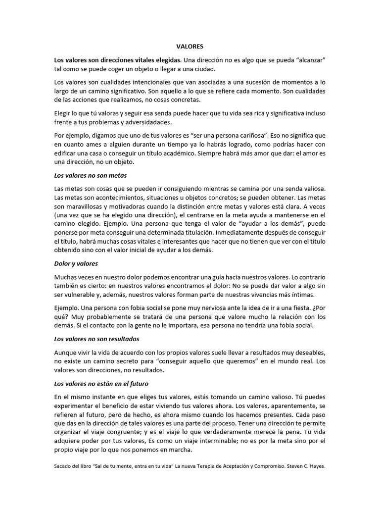 Cómo Definir y Vivir tus Valores | PDF | Amor | Familia