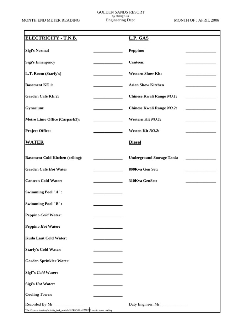 Meter Recording - | PDF | Energy Technology