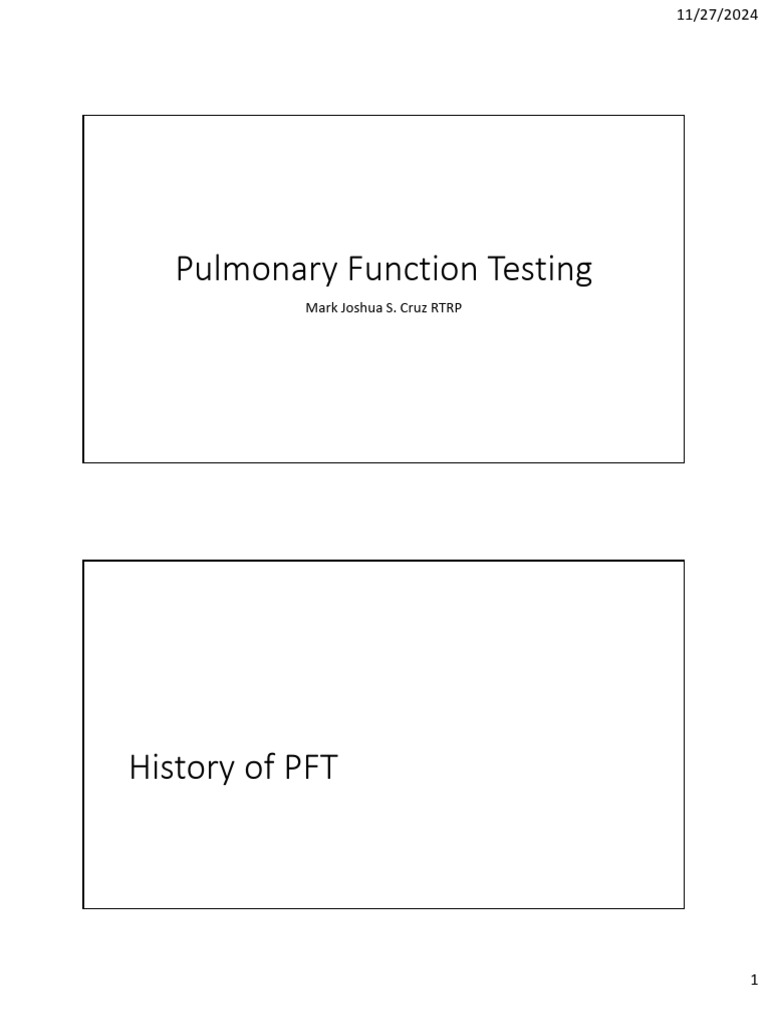Ouf7fyg0m Pft Handouts | PDF | Exhalation | Respiratory Diseases