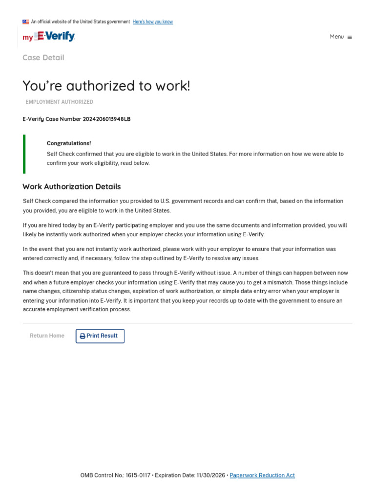 E-Verifyworkauthorization | PDF | E Verify | Government