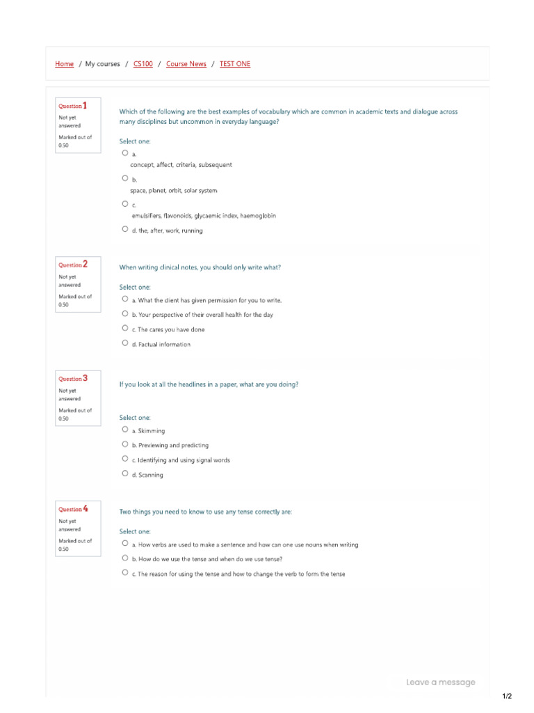 CS Test 01 | PDF