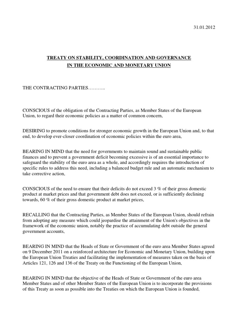 Fiscal Compact Treaty Overview | PDF | Finance & Money Management