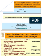 Government Programmes on Biogas Production in India