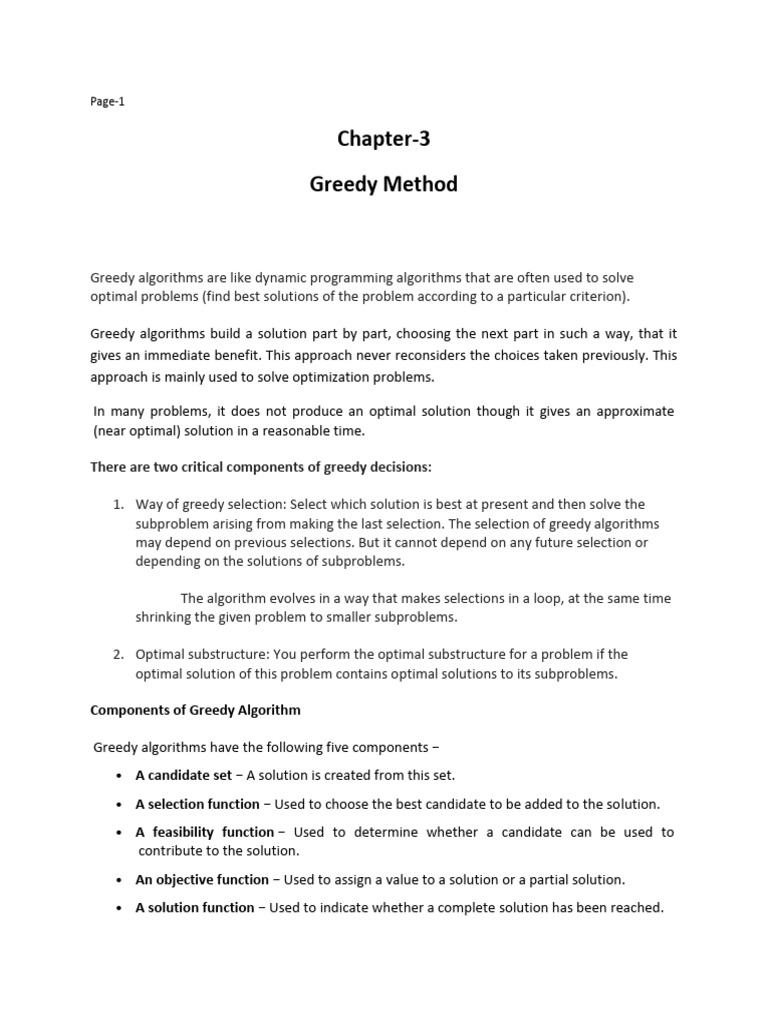 DAA Greedy Method,Knacksackprob | PDF | Dynamic Programming | Discrete ...