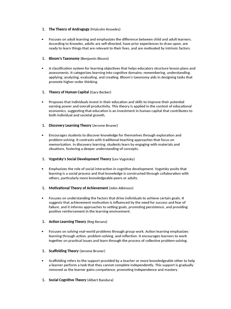 EDUC THEORY 1.3 PDF Learning Learning Theory (Education)