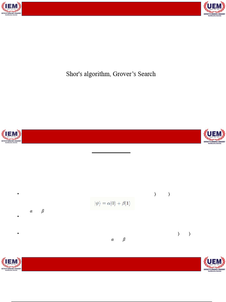 Quantum Gates and Algorithms Overview | PDF | Quantum Computing ...